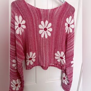 Altar’d State Pink Flower Sweater